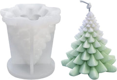 RKPM HOMES Christmas Tree Shape Candle Mold I 3D Fondant Christmas Pine Silicone Scented Wax Mould I Succulent Molds for DIY Handmade Aromatherapy Ornament Soap Cake Décor, Resin Art Craft Making