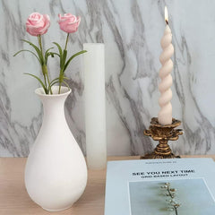 RKPM HOMES Twisted Taper Candle Mold I 3D Spiral Long Cylinder Silicone Epoxy Mould I for DIY Handmade Ornament, Cake Décor, Aromatherapy, Soap, Soy Wax, Resin Art Craft Making, Home office Decoration