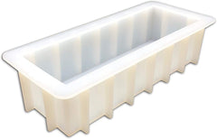 RKPM HOMES Soaps Molds I Silicone Rectangular Loaf Mould I Handmade Sharp Edges Soap Making Forms I 3D Swirl Making Mould for Cake Chocolate Candy Ice Jelly Brownie Dessert I White - 500ml