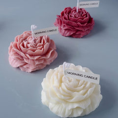 RKPM HOMES Peony Flower Shape Silicone Mold | 3D DIY Fondant Candle, Soap Mould | Molds for Making Cake Decoration, DIY Handmade soap, Jelly Sugar Chocolate | Bakeware Molds - 1 Cavity