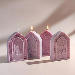 RKPM HOMES Classical Villas Palace Candle Mold I 3D Arabian Gate Castle Shape Casting Silicone Epoxy Mould I for DIY Handmade Ornament Aromatherapy Cake Décor Soap Resin Art Craft Home Decoration (Marriage Gate)