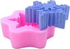 RKPM HOMES Candle Mold I 3D Christmas Snowflake Shape Silicone Scented Wax Mould I for DIY Handmade Chocolate Ornament Cake Décor Aromatherapy Soap Resin Art Craft Making Home Party Decoration (B)