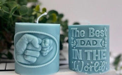 RKPM HOMES Candle Mold I 3D Fondant Best Dad in The World Silicone Plaster Epoxy Mould I Special for Father’s Day I for DIY Handmade Ornament Chocolate Cake Décor Aromatherapy Soap Resin Art Crafts