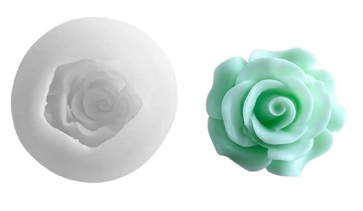 RKPM HOMES Flower Chocolate Mold I 3D Fondant Bloom Rose Shape Silicone Epoxy Cupcake Mold I for DIY Handmade Cake Décor Candy Ice Cube Polymer Clay Gummy Muffin Soap Resin Wax Candle Making