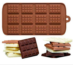 RKPM HOMES Chocolate Mould Tray | Mini Dairy Milk Chocolate Mold | Silicone Fondant Molds DIY 3D Candy Bar | Ideal for Chocolate and Cake Decoration | Cake Baking Moulds | Food Grade Brown - 12 Cavity