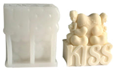 RKPM HOMES Heart Couple Kiss Candle Mold I 3D Valentine’s Day Series Silicone Scented Mould I for DIY Handmade Ornament Chocolate, Aromatherapy, Soap, Resin Art Craft, Home Wedding Party Decoration