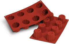 RKPM HOMES Chocolate Mould Tray I 3D Fondant Round Cylinder Shape Silicone Candy Mold I Baking Tin for Handmade DIY Jelly, Cakes Dessert, Pastry, Muffin Cookies, Cupcake, Decoration Tools - 8 Cavity