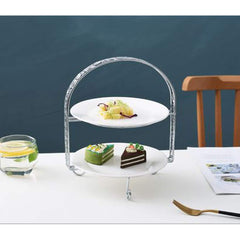RKPM Tweet 2 Tier Stacked Cake Cupcake and Dessert Stand (Not Include Plates)