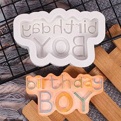 RKPM HOMES Happy Birthday Boy Girl Cake Mold | Silicone Fondant 3D Mold | Baking Tools for Cake Chocolate Candy Ice Jelly Soap Pudding | Cake Baking Moulds | Bakeware Molds | Multicolor – Pack of 4
