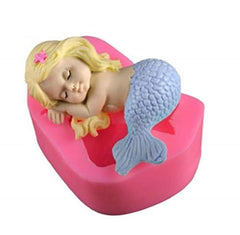 RKPM HOMES Sleeping Mermaid Chocolate Mould | Silicone 3D Baby Girl Candy Mold | Baking Tools for Cake Chocolate Candy Ice Jelly Soap Pudding | Cake Baking Moulds | Bakeware Molds – Multicolor