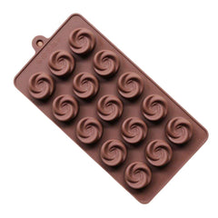 RKPM HOMES Rose Shape Chocolate Mould | Silicone Candy Mold | Baking Tools for Cake Chocolate Candy Ice Jelly | Cake Baking Moulds | Bakeware Molds | Brown – 15 Cavity