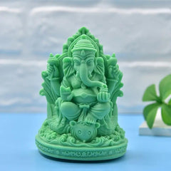 RKPM HOMES God Candle Mold I 3D Fondant Ganpati Bapa Shape Silicone Plaster Epoxy Mould I for DIY Handmade Ornament Chocolate Cake Décor Aromatherapy Soap Resin Art Craft Home Party Decoration