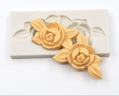 RKPM HOMES Silicone 3D Rose Flower Baking Forms Fondant Cake Chocolate Soap Sugar Craft Mould Mould Cutter Tools DIY Cupcake (2 Cavity Rose Leaf)