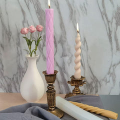 RKPM HOMES Twisted Taper Candle Mold I 3D Spiral Long Cylinder Silicone Epoxy Mould I for DIY Handmade Ornament, Cake Décor, Aromatherapy, Soap, Soy Wax, Resin Art Craft Making, Home office Decoration