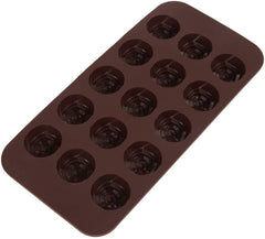 RKPM HOMES Silicone Chocolate Mold Candy Mold Jelly Ice Cube Tray Muffin Sugar Craft Fondant Mold Mould Cake Decorating Tools (Brown Silicone Rose Shape Mold)
