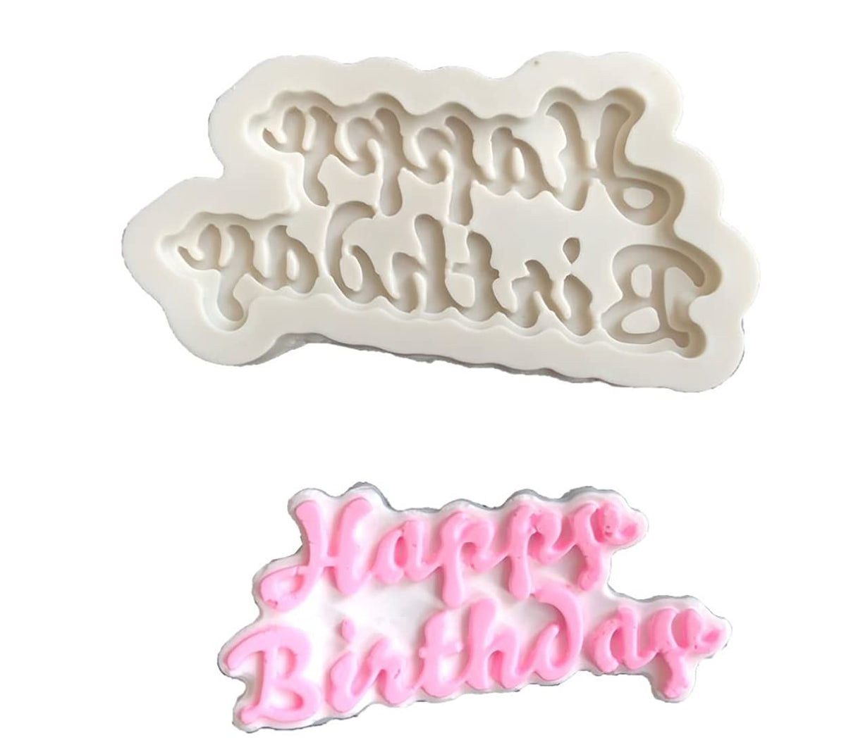 RKPM HOMES Happy Birthday Small Letters Silicone Mold Alphabet Cake Decoration (1 Pcs - Happy Birth Day 1st Style)