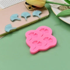 RKPM HOMES Leaf Shape Chocolate Fondant Mold I 3D Mini Ginkgo Leaves Candy Mould Tray I for DIY Homemade Cake Décor Cupcake Topper Chocolate Donut Ice Cube Polymer Clay Soap Resin Art Crafts (A)