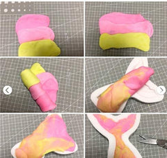 RKPM HOMES Silicone Mermaid Tail Fondant Soap Molds Seashell Sea Shell Starfish Chocolate Candy Sugarcraft Cake Decorating Polymer Clay Mold Tools. (2 Shape Fish Tail and Round)