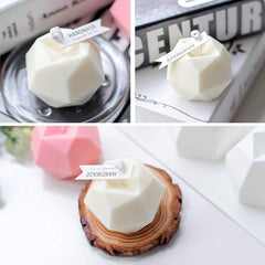 RKPM HOMES Diamond Candle Shape Cake Mold | Fondant Silicone 3D Candy Molds | Handmade Candles | Mould for Mousse Dessert Cake DIY Decorating Art Crafts | for Chocolate and Cake Decoration (2 Cavity)