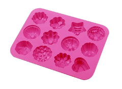 RKPM HOMES Flower Soap Molds Candy Molds Silicone Molds Chocolate Molds Jello Molds Biscuit Cake Baking Mold Ice Cube Tray Muffin Pan, 12 Cavity Mold