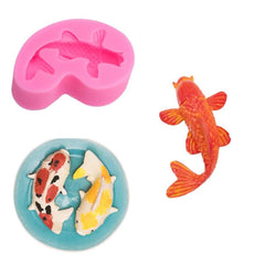 RKPM HOMES Fondant Mold I 3D Fish Shape Silicone Baking Mould I for Handmade DIY Cake Décor Jelly Dessert Candy Chocolate Pastry Gum Paste Polymer Clay Muffin Soap Resin Candle Cupcake Decoration (A)