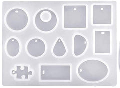 RKPM HOMES Resin Molds – 12 Cavity I Silicone UV Epoxy Deep Casting Jewelry Mould I for Homemade DIY Art Crafts Pendant, Earring Keychain Charm, Bracelet Gift Making Tools