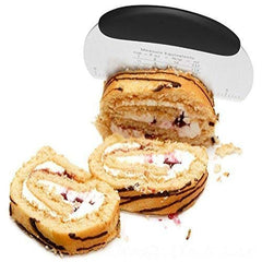 RKPM Bench Scraper Chopper Stainless Steel Non Sleep Kitchen Food Scraper Icing Smoother Blade with Measuring Scale for Dough, Cake, Pizza (S Steel Round)