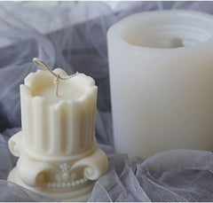 RKPM HOMES Candle Mold I 3D Fondant Cylinder Pillar Silicone Epoxy Mould I for DIY Handmade Ornament Chocolate, Cake Décor, Aromatherapy, Soap, Polymer Clay Resin Art Craft Making (Roman Column 1)