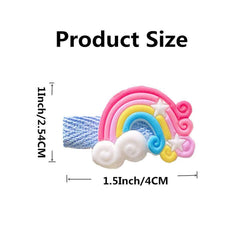 RKPM HOMES Baby Girl Hair Clips for Girls Hair Barrettes for Girls, Baby Girl Hair Accessories for Girls, Baby Hair Clips for Girls RainBow Unicorn (10 Pcs)