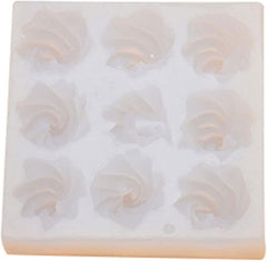 RKPM HOMES Cookie Fondant Mold I 3D Silicone Donut Mould I for DIY Handmade Sugarcraft Cake Decoration, Polymer Clay, Candy, Cupcake, Jelly, Muffin, Soap Resin Wax Making (Cream Grains 9 Cavity)