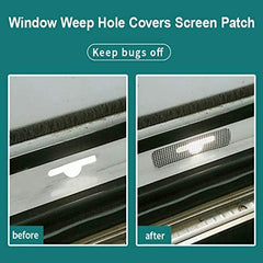 RKPM HOMES Window Weep Hole Screen Patch I Mosquito Net Repair I Breathable Fiberglass Self Adhesive Mesh I Waterproof Sun-Resistant PET Adhesive – Grey (10)