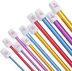 RKPM HOMES® 11 Pcs/Set Crochet Hooks Needle Set Assorted Colors Aluminum Knitting Needles Tools Kit Set