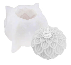 RKPM HOMES Lotus Petal Ball Candle Mold I 3D Fondant Round Flowers Peony Silicone Scented Wax Mould I Succulent Molds for DIY Handmade Ornament Cake Décor Aromatherapy Soap Resin Art Craft Home Décor