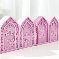 RKPM HOMES Classical Villas Palace Candle Mold I 3D Arabian Gate Castle Shape Casting Silicone Epoxy Mould I for DIY Handmade Ornament Aromatherapy Cake Décor Soap Resin Art Craft Home Decoration (Marriage Gate)