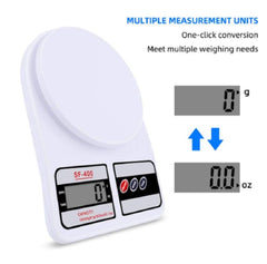 RKPM HOMES® Electronic Kitchen Digital Weighing Scale Weighing Machine Scale with Backlit, Multipurpose (SF-400 - Color White, 10 Kg)