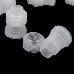 RKPM HOMES Set of 5 Small Standard Couplers Cake Decorating Coupler Pipe Tip Coupler for Icing Nozzles, White 5