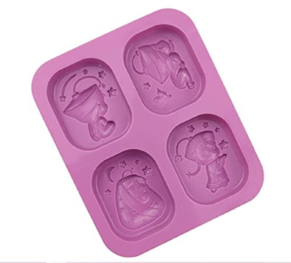 RKPM HOMES Stiff Fish Shape Chocolate Mould | Silicone Candy Mold | Baking Tools for Cake Chocolate Candy Ice Jelly | Cake Baking Moulds | Bakeware Molds | Multicolor – 4 Cavity