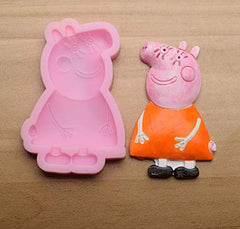 Silicone Fondant Mold Chocolate Candy Gumpaste Sugarcraft Cake Decorating Tools Paper Clay Mold (Pig Shape)