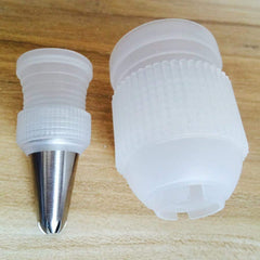 RKPM HOMES Set of 5 Small Standard Couplers Cake Decorating Coupler Pipe Tip Coupler for Icing Nozzles, White 5