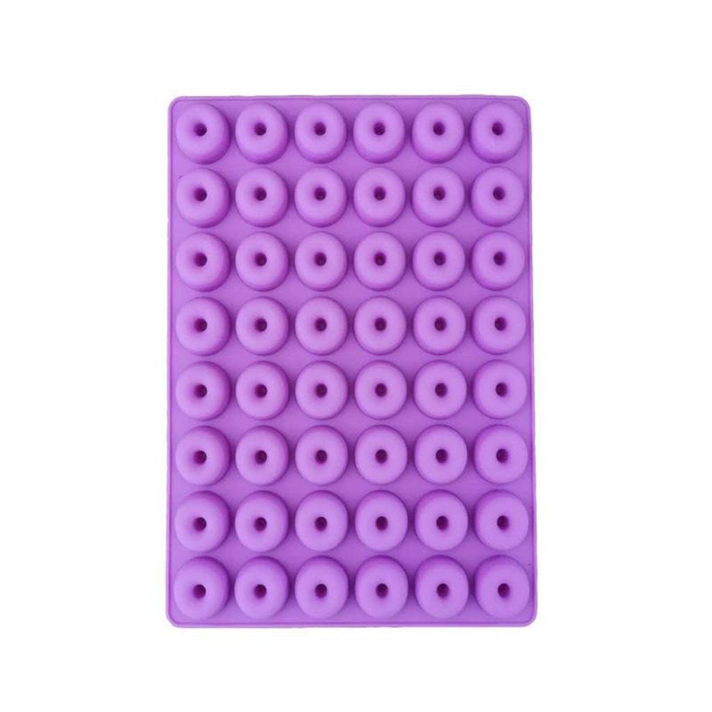 RKPM HOMES Mini Donut Shape Mold I 3D Fondant Silicone Doughnuts Baking Tray I for DIY Handmade Sugarcraft Cake Décor Chocolate Candy Polymer Clay Muffin Candy Cupcake Jelly Soap Making - 48 Cavity