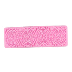 RKPM HOMES Long Lace Embroidery Flower Mold | Fondant Silicone Scroll Lace Moulds | Cake Border and Decorating Frame | for Sugar, Gum Paste, Chocolate, Cookies, Polymer Clay