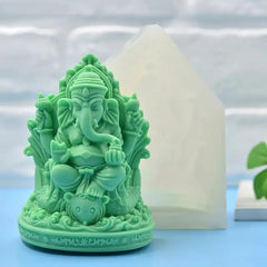 RKPM HOMES God Candle Mold I 3D Fondant Ganpati Bapa Shape Silicone Plaster Epoxy Mould I for DIY Handmade Ornament Chocolate Cake Décor Aromatherapy Soap Resin Art Craft Home Party Decoration