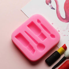 RKPM HOMES Makeup Design Fondant Cake Molds 3D Silicone Soap Chocolate Candy Decorative Baking Bakeware Mould. (Eyebrow Pencil Makeup Mold)
