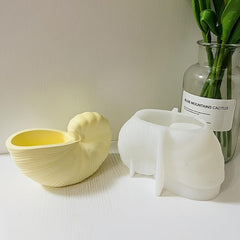 RKPM HOMES Planter Mold I Conch Shell Casting Silicone Epoxy Candlestick Mould I Succulent Concrete Vase Resin Molds I for DIY Handmade Jewelry Trinket Makeup Storage Candle Flower Pot Holder (Conch)