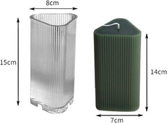 RKPM HOMES Candle Mould I 3D Polycarbonate Candlestick Wax Mould I for DIY Handmade Cake Décor Aromatherapy Soap Practical Novelty Art Crafts Making Home Wedding Dinner Party Decoration (Triangle)