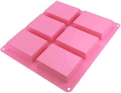 RKPM HOMES 6 Cavities Silicone Soap Molds, Homemade Soap Making Chocolate Baking Molds (105 gm) Lite Shape Mold