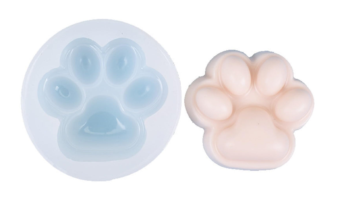 RKPM HOMES Keychain Mold I Cat Dog Paw Shape Casting Silicone Epoxy Mould I for Handmade DIY Pendant Necklace Jewelry Resin Clay Aroma Beads Car Freshie Art Craft Projects Home Décor (C)