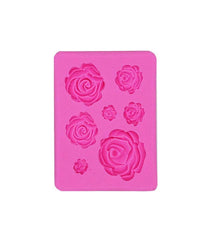 RKPM HOMES Silicone 7 Cavity Rose Shape Sugerpaste Cake Mould Fondant Molds Silicone Baking Molds Pak of 1 Size of Mold - 8.5 X 6.2 X 1 Cm
