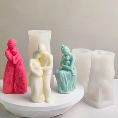 RKPM HOMES Mother and Baby Candle Molds I 3D Abstract Mother carry the Baby Silicone Wax Epoxy Mould I for DIY Handmade Ornament, Cake Décor, Aromatherapy, Soap, Resin Art Craft Making, Home Decoration