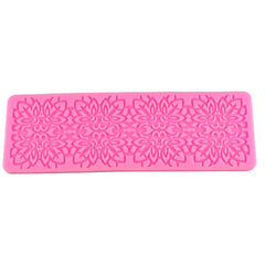 RKPM HOMES Long Lace Embroidery Flower Mold | Fondant Silicone Scroll Lace Moulds | Cake Border and Decorating Frame | for Sugar, Gum Paste, Chocolate, Cookies, Polymer Clay
